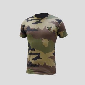 TEE SHIRT MANCHES COURTES CAMOUFLAGE BRODE 2 REP -Patrol Equipement