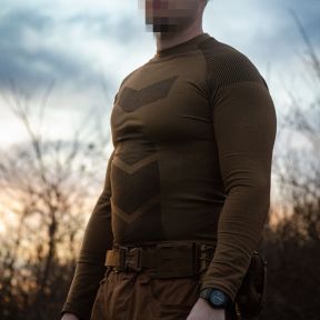 T-shirt z długimi rękawami termoregulujący bez szwów Commando - Coyote - Trix Tactical