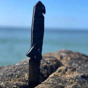 Couteau de poche C.A.C.® S200 (lame dentelée) - Noir - TB Outdoor