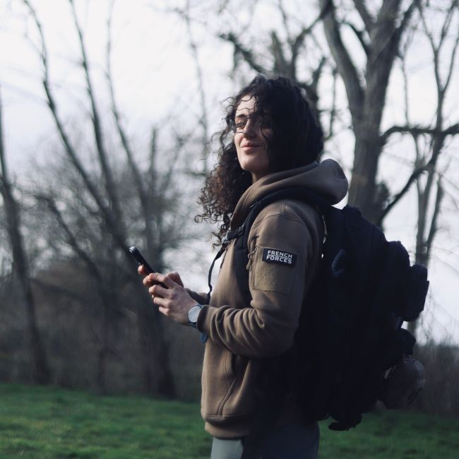 Sudadera con capucha y cremallera coyote - Ares
