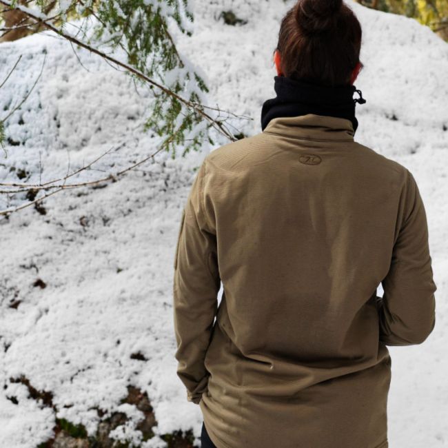Taktischer Karo-Fleece Hirta - Coyote - Highlander