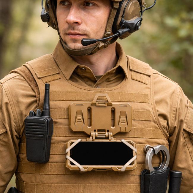 Support de téléphone Alpha pour gilet tactique Molle - Coyote - OPEX