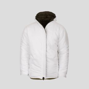 Giacca isolante SJ12 (fino a -20°C) reversibile - Verde Oliva/Bianco - Snugpak