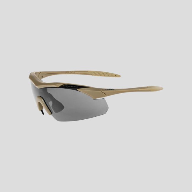Ballistische veiligheidsbril Vapor (kit 3 glazen Grijs/Kleurloos/Roestbruin) - Tan - Wiley X