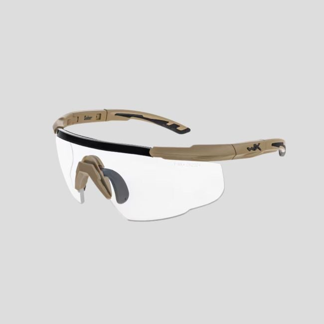 Óculos de proteção balística Saber Advanced (kit 3 lentes Cinza/Incolor/Enferrujado) - Tan - Wiley X