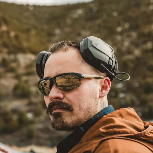 Óculos de proteção balística Jakl (lentes Captivate™ espelho Cinzento Tungstênio) - Preto/Tan - Wiley X