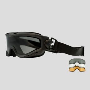 Masque de protection balistique Spear Dual Lense (kit 3 verres Gris/Incolore/Rouillé) - Noir - Wiley X