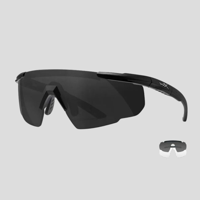 Gafas de protección balística Saber Advanced (kit 2 lentes Gris/Incoloro) - Negro - Wiley X
