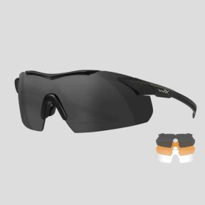Gafas de protección balística Vapor Comm (kit 3 lentes Gris/Incoloro/Óxido) - Negro - Wiley X