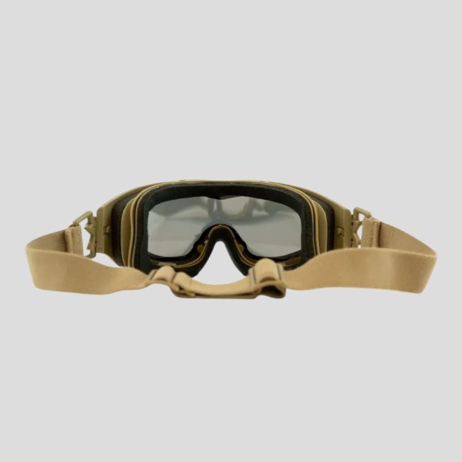 Máscara de proteção balística Spear Dual Lense (kit 3 lentes Cinzento/Incolor/Ferrugem) - Tan - Wiley X
