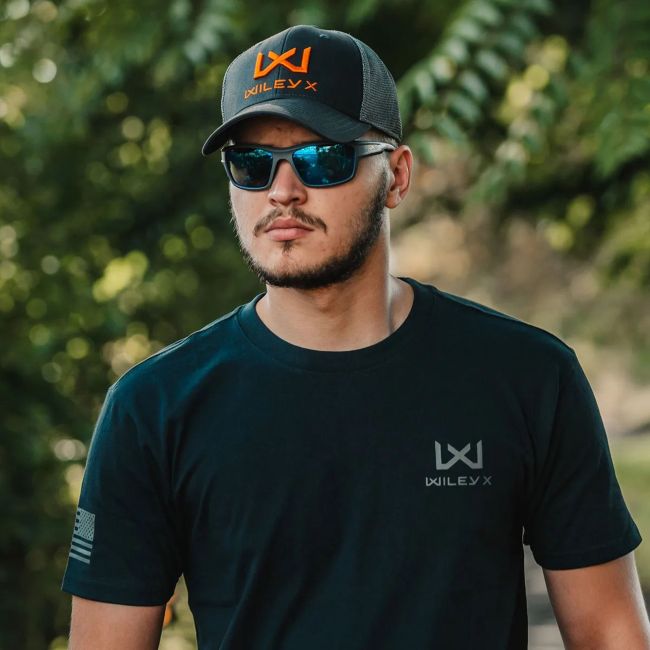 Czapka trucker z logo Pomarańczowy - Ciemny Szary/Pomarańczowy - Wiley X