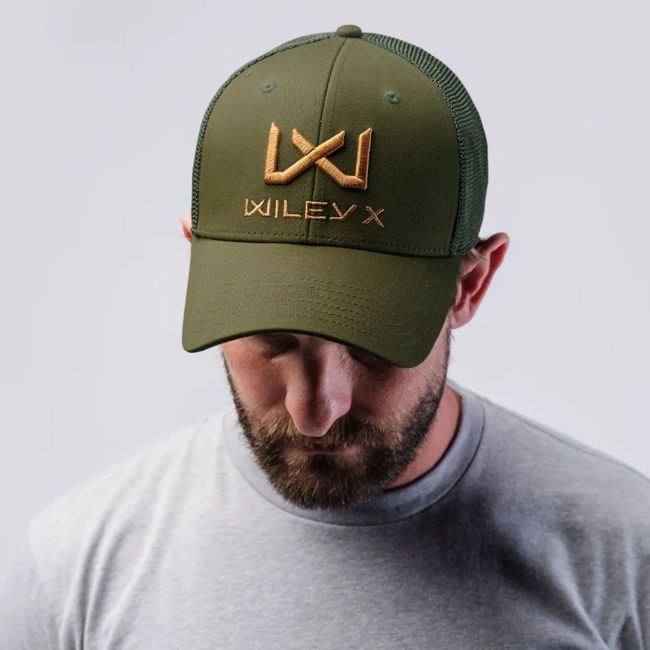 Casquette camionneur avec logo Tan - Vert Olive - Wiley X