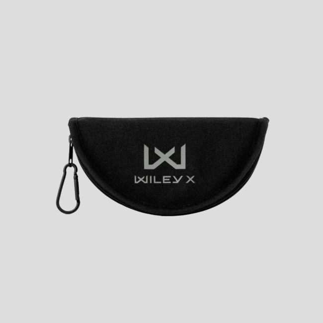 Halbstarres Molle-Reißverschlussetui mit Metallkarabiner für Brillen - Schwarz - Wiley X