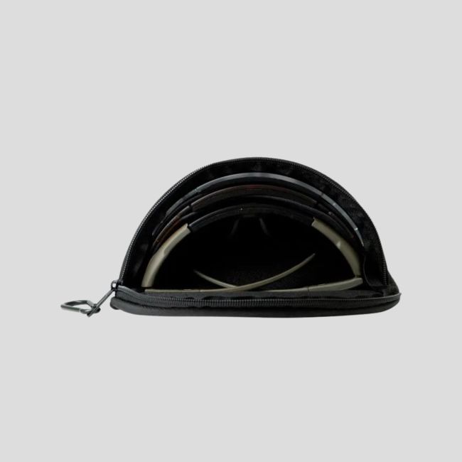 Funda con cremallera semirígida Molle con mosquetón metálico para gafas - Negro - Wiley X