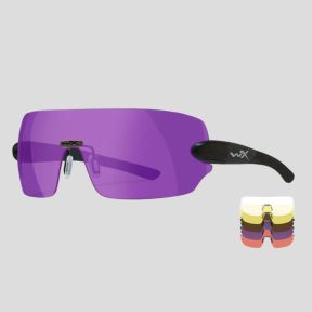 Óculos de proteção balística Detection (kit 5 lentes Incolor/Amarelo/Laranja/Violeta/Cobre) - Preto - Wiley X