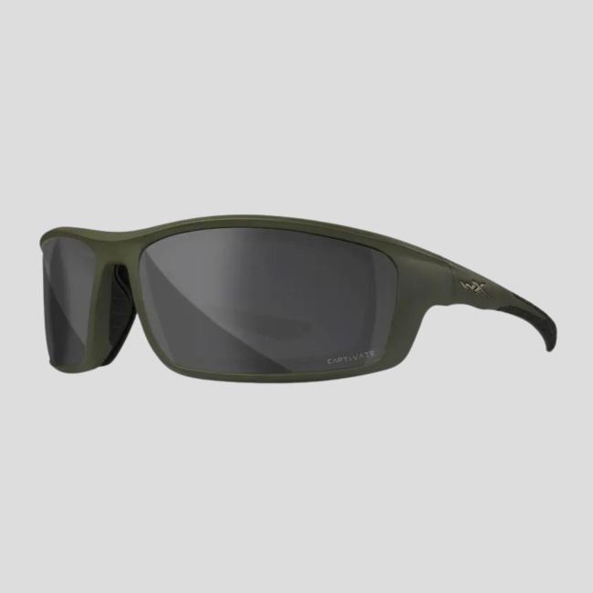 Óculos de proteção balística Grid (lentes Captivate™ polarizadas Cinzentas) - Verde Oliva - Wiley X
