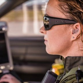 Ballistische Schutzbrille Omega (Captivate™ polarisierte Gläser Grau) - Schwarz - Wiley X