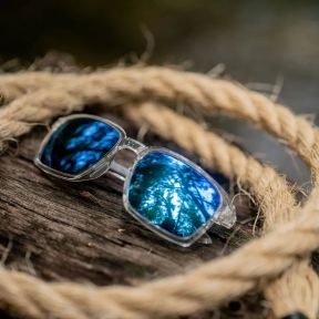 Óculos de sol Alfa (lentes Captivate™ polarizadas e espelhos Azuis) - Cinza Transparente - Wiley X