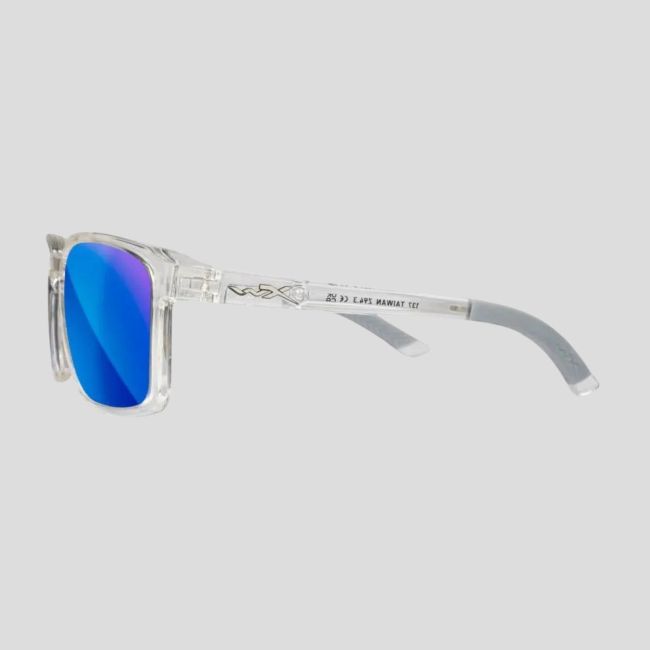 Gafas de sol Alfa (lentes Captivate™ polarizadas y espejos Azules) - Gris Transparente - Wiley X