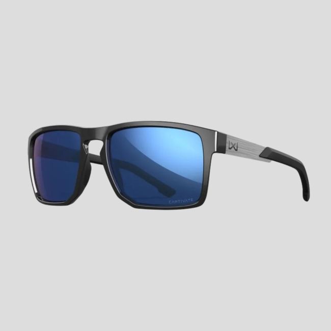 Lunettes de soleil Apex (verres Captivate™ polarisés et miroirs Bleus) - Gris/Noir - Wiley X