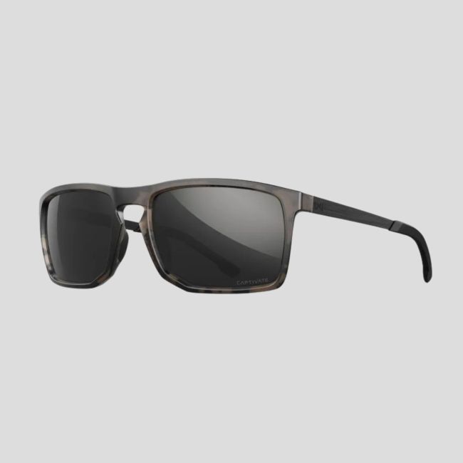 Lunettes de soleil Axe (verres Captivate™ polarisés et miroirs Noirs) - Marron Tacheté/Noir - Wiley X
