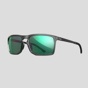 Óculos de sol Axe (lentes Captivate™ polarizadas e espelhos Verdes) - Cinza Transparente/Cinza - Wiley X