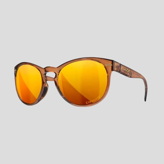Damen-Sonnenbrille Covert (Captivate™ polarisierte und verspiegelte Gläser Bronze) - Transparentes Braun - Wiley X