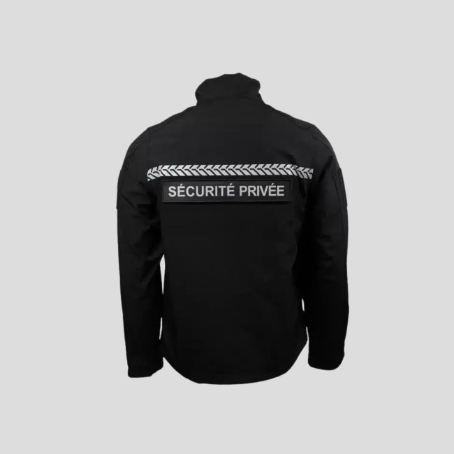 Softshell Sicherheit Privat mit HV-Streifen Safetek - Schwarz - GK