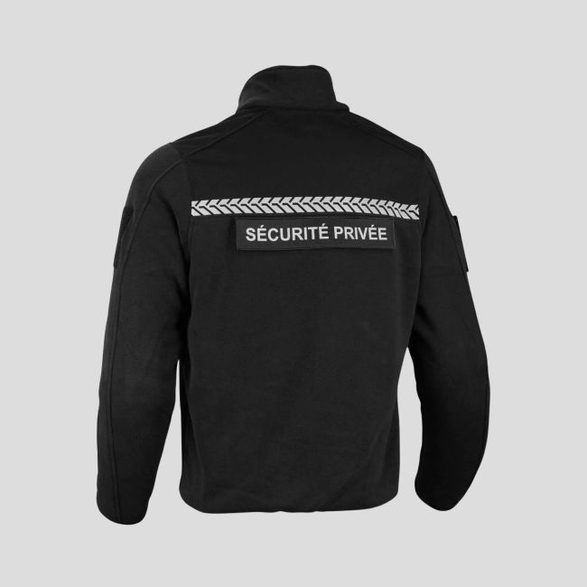 Fleece vest Beveiliging Privé met HV-band Safetek - Zwart - GK