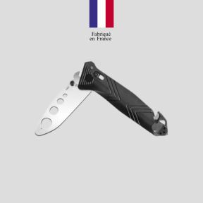 Couteau entrainement C.A.C.® pliant manche pa6 fv lame ajouree - Noir - TB Outdoor