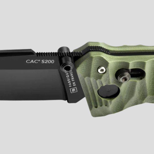 Messer C.A.C.® s200 glatte Klinge Griff g10 toxifié - Khaki - TB Outdoor