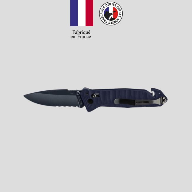 Coltello C.A.C.® s200 edizione blu (lama blu) scatola tecnica + fodero + forchetta punta arrotondata - TB Outdoor