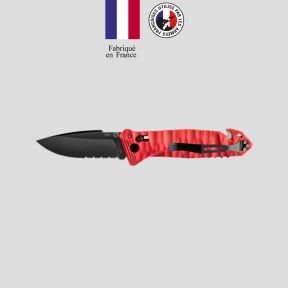 Couteau C.A.C.® serration manche toxifie pa6 - Rouge - TB Outdoor