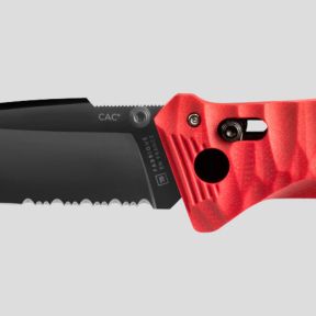 Faca C.A.C.® serration cabo toxificado pa6 - Vermelho - TB Outdoor