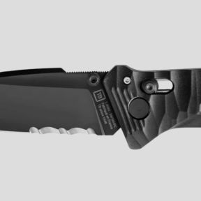 Faca C.A.C.® serration cabo toxificado pa6 - Preto - TB Outdoor