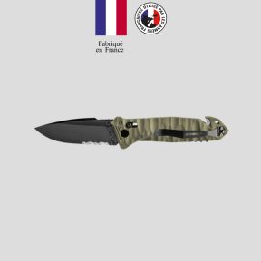 Messer C.A.C.® Wellenschliff toxifizierter PA6-Griff - Khaki - TB Outdoor