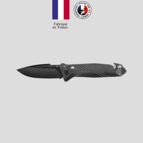 Couteau C.A.C.® (lame lisse) manche pa6 - Noir - TB Outdoor