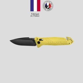 Coltello C.A.C.® (lama liscia) manico pa6 - Giallo fluorescente - TB Outdoor