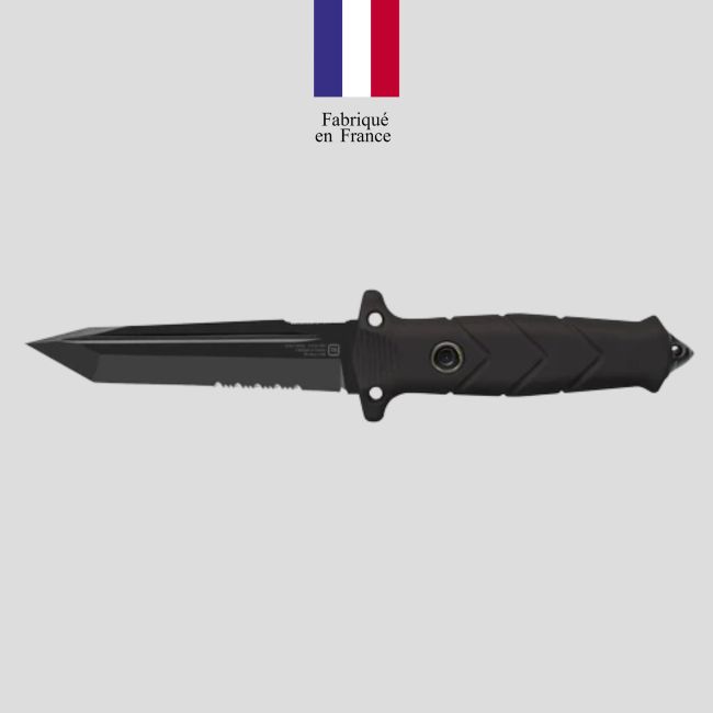 Mes Le Vengeur + kydex schede + riemlus + molle kit + vuurstarter + slijpplaatje - Zwart - TB Outdoor