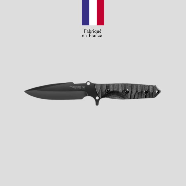 Mes Le Maraudeur G10 toxified (gladde kling) + kydex schede zonder molle bevestiging - Zwart - TB Outdoor