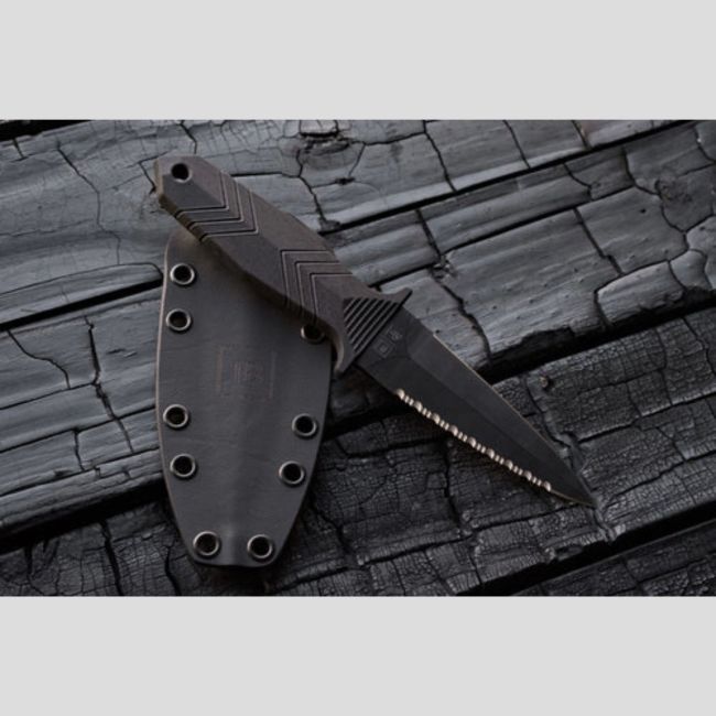 Cuchillo protector + funda kydex sin fijación MOLLE - Negro - TB Outdoor