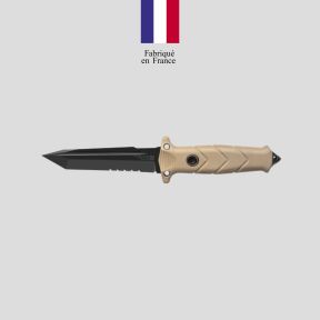 Couteau Le Vengeur + étui kydex + passant ceinture + molle kit + pierre à feu + plaquette affûtage - Tan - TB Outdoor