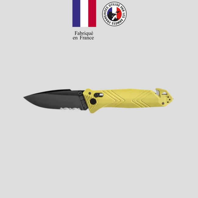 Canivete C.A.C.® (lâmina serrilhada) - Amarelo - TB Outdoor