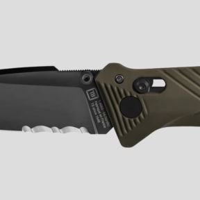 Coltello tascabile C.A.C.® (lama seghettata) - Verde Oliva - TB Outdoor