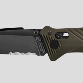 Taschenmesser C.A.C.® (Wellenschliff) - Olivgrün - TB Outdoor