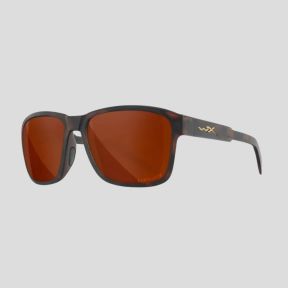 Sonnenbrille Trek (kupferfarbene polarisierte Gläser) - Braun Gefleckt - Wiley X