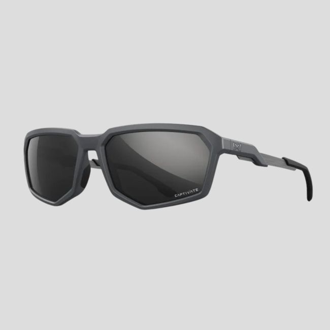 Óculos de sol Recon (lentes Captivate™ polarizadas e espelhos Pretos) - Cinzento - Wiley X