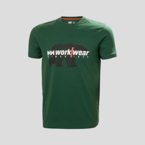 T-shirt hhww graphic dark orange homme - helly hansen workwear