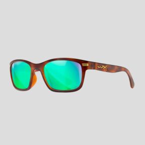 Occhiali da sole Helix (lenti Captivate™ polarizzate e specchi Verdi) - Marrone Screziato - Wiley X