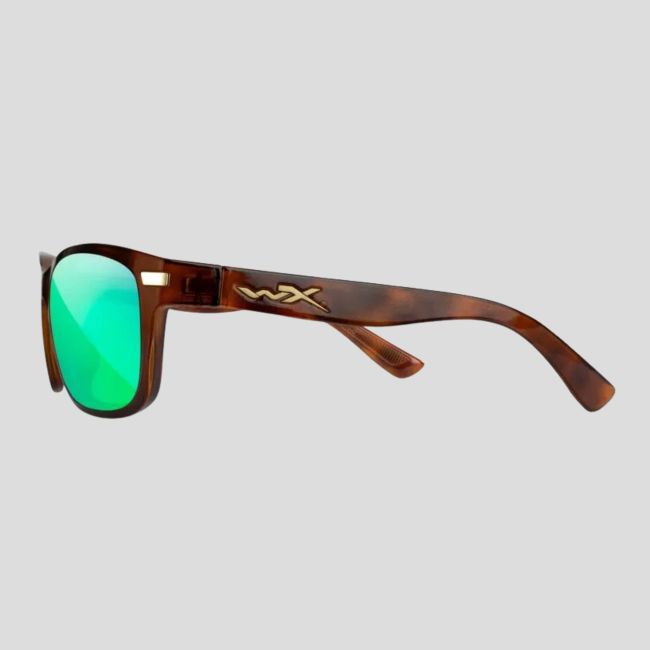 Lunettes de soleil Helix (verres Captivate™ polarisés et miroirs Verts) - Marron Tacheté - Wiley X